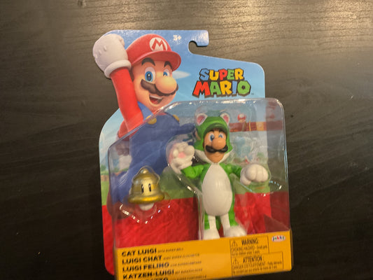 Mario Luigi Cat Figure